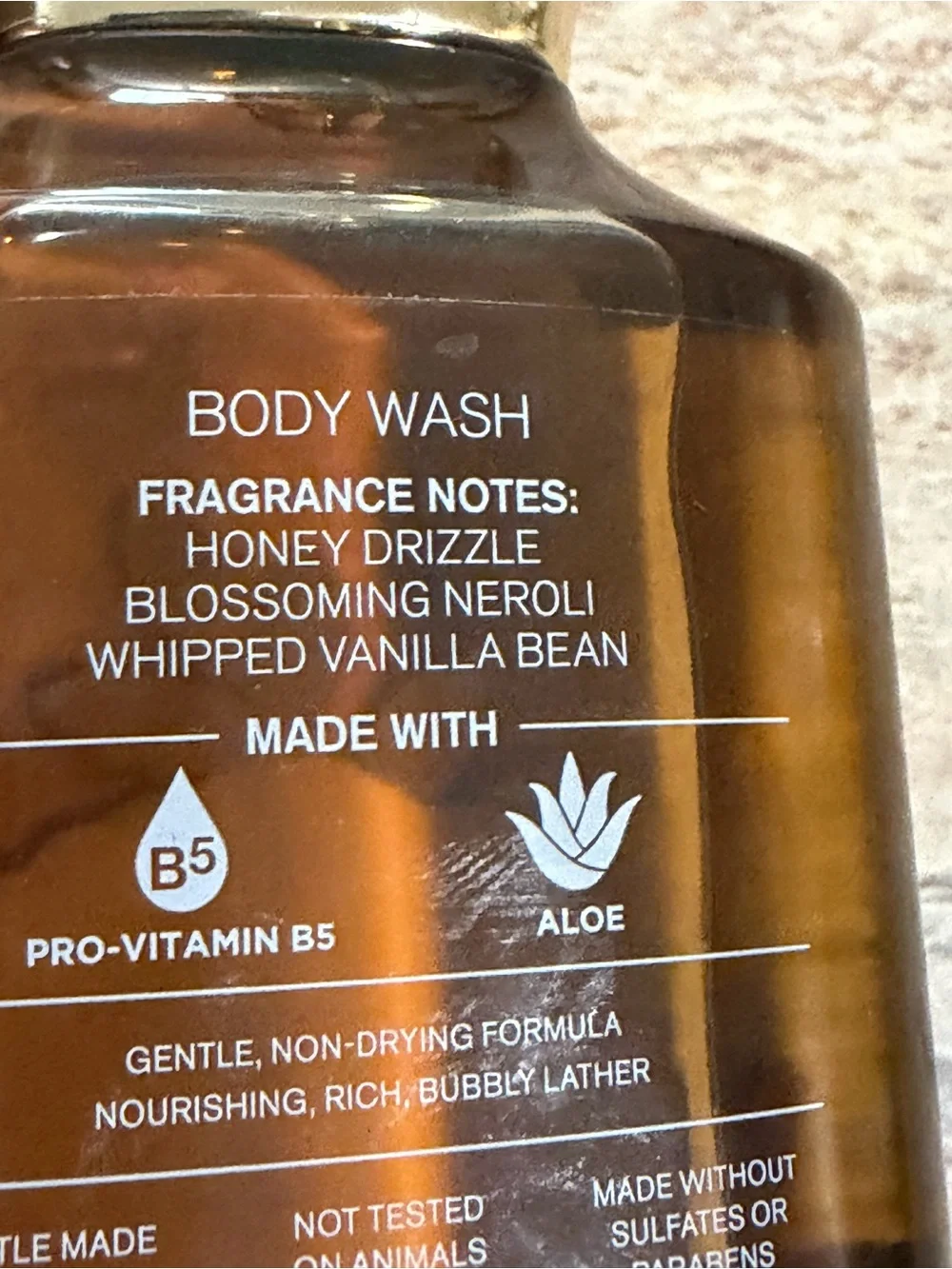 Bath & Body Works Whipped Honey & Vanilla Body Wash Fine and Fragrance Mist Set